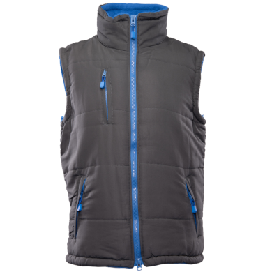 KAMIZELKA OCIEPLANA POLSTAR BENEFIT COLINO, Z KAPTUREM, STALOWO NIEBIESKA