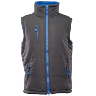 KAMIZELKA OCIEPLANA POLSTAR BENEFIT COLINO, Z KAPTUREM, STALOWO NIEBIESKA