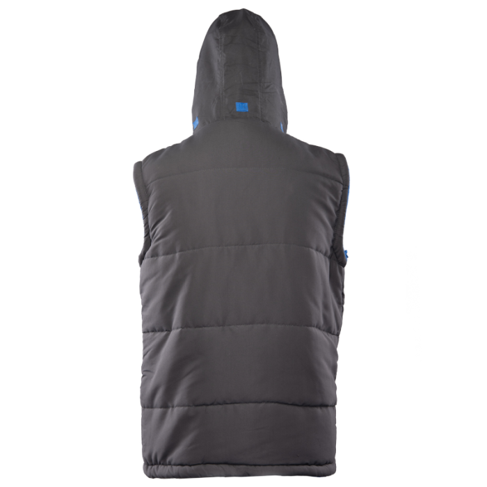 KAMIZELKA OCIEPLANA POLSTAR BENEFIT COLINO, Z KAPTUREM, STALOWO NIEBIESKA