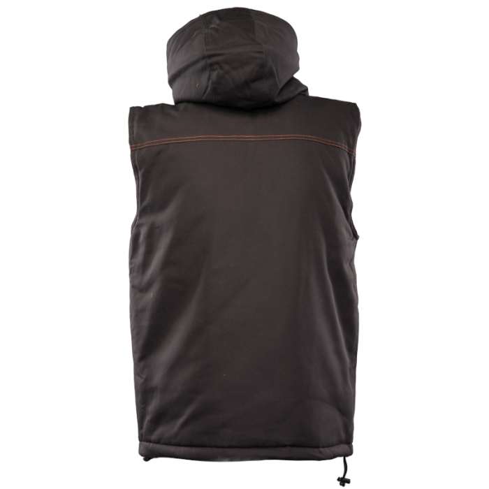 KAMIZELKA OCIEPLANA POLSTAR BRIXTON SPARK, BAWEŁNIANA, Z KAPTUREM, GRANATOWA