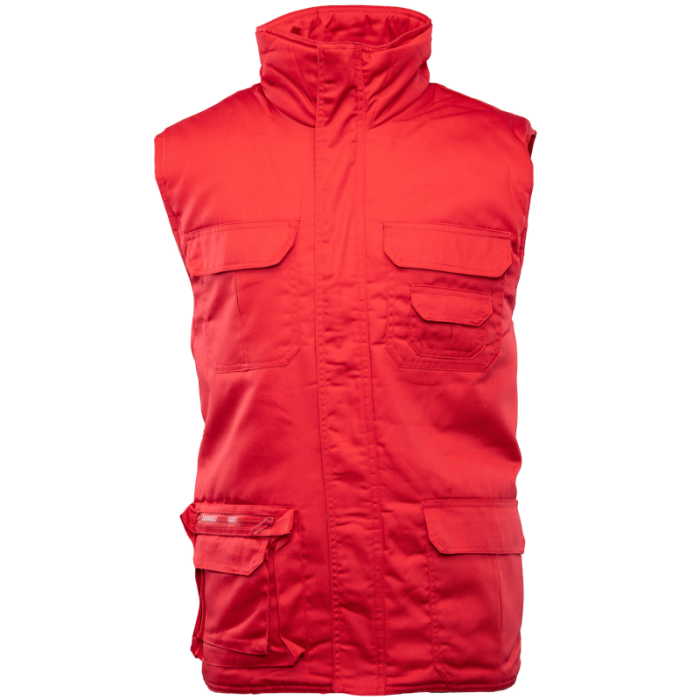 KAMIZELKA OCIEPLANA POLSTAR BENEFIT BRASS, 7 KIESZENIOWA, CZERWONA