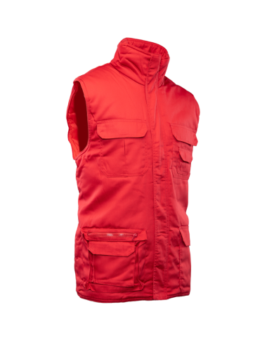 KAMIZELKA OCIEPLANA POLSTAR BENEFIT BRASS, 7 KIESZENIOWA, CZERWONA