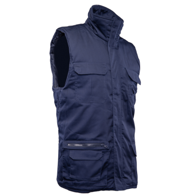 KAMIZELKA OCIEPLANA POLSTAR BENEFIT BRASS, 7 KIESZENIOWA, GRANATOWA