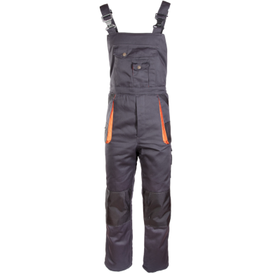 SPODNIE OGRODNICZKI OCIEPLANE POLSTAR BRIXTON PRACTICAL, WZMOCNIONE, GRAFITOWO POMARAŃCZOWE