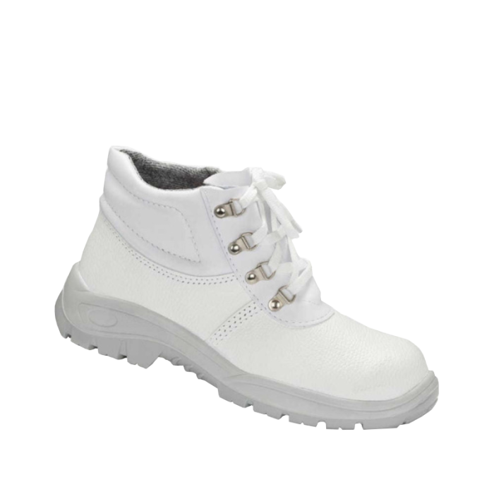 TRZEWIKI ROBOCZE PPO WHITE 03 O1 FO SRC BEZ PODNOSKA ZE SKÓRY LICOWEJ BYDLĘCEJ BIAŁE