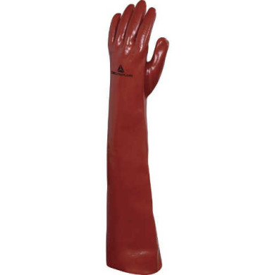 RĘKAWICE CHEMICZNE DELTA PLUS – PVC, WKŁAD BAWEŁNIANY, DŁUGIE 60 CM