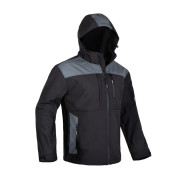 KURTKA ROBOCZA PROCERA VOYAGER SOFTSHELL Z KAPTUREM OCHRONNA CZARNO-SZARA KURTKA ROBOCZA PROCERA VOYAGER SOFTSHELL Z KAPTUREM OCHRONNA CZARNO-SZARA