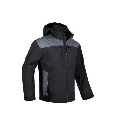 KURTKA ROBOCZA PROCERA VOYAGER SOFTSHELL Z KAPTUREM OCHRONNA CZARNO-SZARA KURTKA ROBOCZA PROCERA VOYAGER SOFTSHELL Z KAPTUREM OCHRONNA CZARNO-SZARA