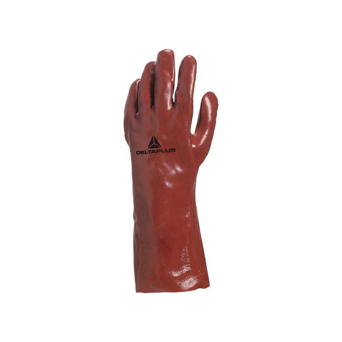 RĘKAWICE OCHRONNE DELTA PLUS – PVC NA WKŁADZIE BAWEŁNIANYM, DŁUGOŚĆ 35 CM