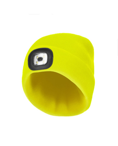 CZAPKA ZIMOWA PROCERA Z LATARKĄ LED USB DZIANA AKRYL OP. 10 SZT. ŻÓŁTA CZAPKA ZIMOWA PROCERA Z LATARKĄ LED USB DZIANA AKRYL OP. 10 SZT. ŻÓŁTA