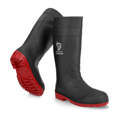 KALOSZE ROBOCZE PROCERA CARDIFF O4 SR FO ANTYPOŚLIZGOWE ANTYELEKTROSTATYCZNE Z PCV CZARNE