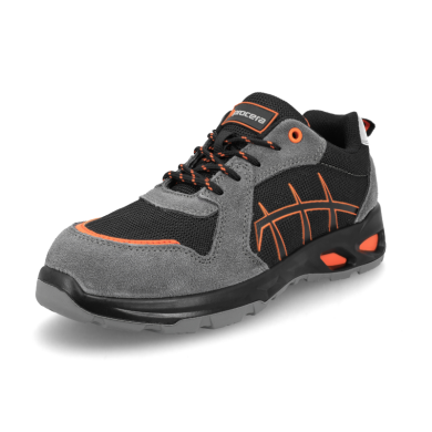 PÓŁBUTY ROBOCZE PROCERA TORRE S1 PRZEWIEWNE WELUROWE CZARNO-SZARO-POMARAŃCZOWE