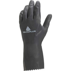 RĘKAWICE CHEMICZNE DELTA PLUS – LATEKS I NEOPREN, FLOCKOWANE BAWEŁNĄ, DŁUGOŚĆ 30 CM