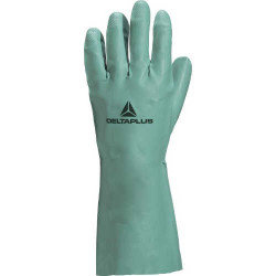 RĘKAWICE CHEMICZNE DELTA PLUS – NITRYLOWE, FLOCKOWANE BAWEŁNĄ, DŁUGOŚĆ 33 CM