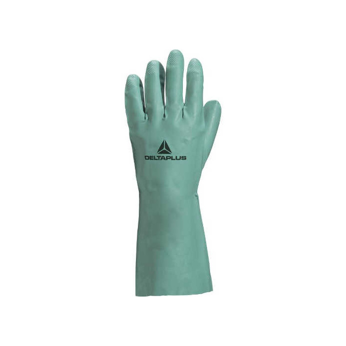 RĘKAWICE CHEMICZNE DELTA PLUS – NITRYLOWE, FLOCKOWANE BAWEŁNĄ, DŁUGOŚĆ 33 CM