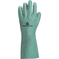 RĘKAWICE CHEMICZNE DELTA PLUS – NITRYLOWE, FLOCKOWANE BAWEŁNĄ, DŁUGOŚĆ 33 CM