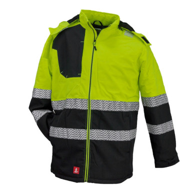 KURTKA ROBOCZA URGENT 979 DŁUGA OCIEPLANA Z ODPINANYM KAPTUREM ŻÓŁTO-CZARNA