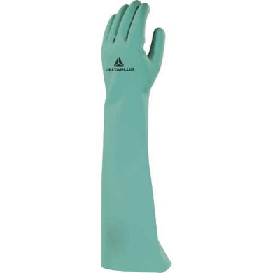 RĘKAWICE ROBOCZE DELTA PLUS NITREX 846 NITRYLOWE CHLOROWANE 46 CM ZIELONE