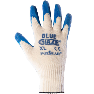 RĘKAWICE ROBOCZE POLSTAR GLAZE RGGL POWLEKANE LATEKSEM NIEBIESKIE