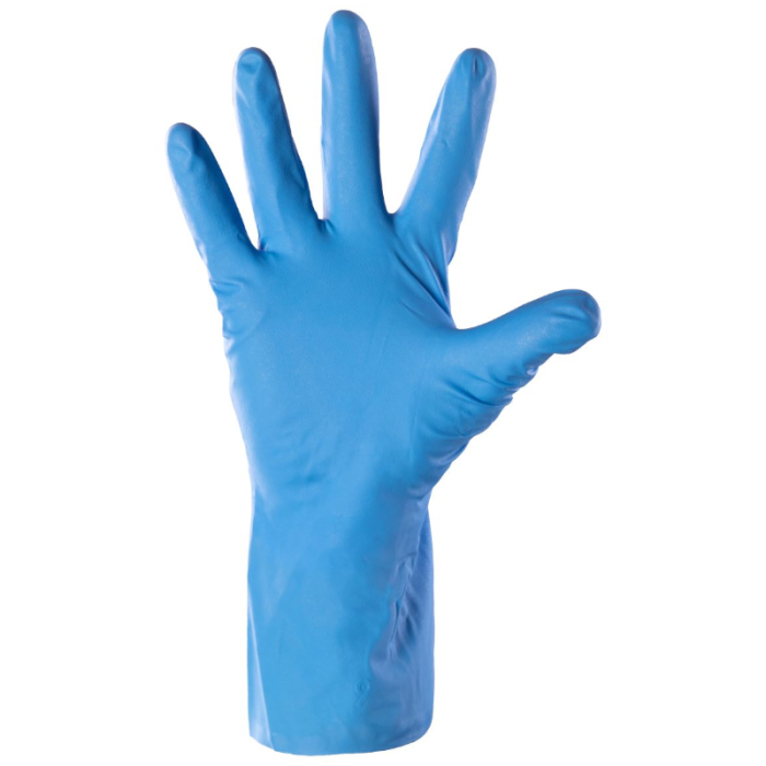 RĘKAWICE ROBOCZE POLSTAR SUMMITECH MILBLUE PRO.GI-U-07C RUMB NITRYLOWE 30 CM NIEBIESKIE