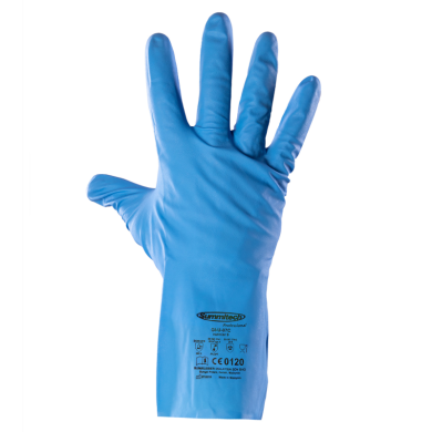 RĘKAWICE ROBOCZE POLSTAR SUMMITECH MILBLUE PRO.GI-U-07C RUMB NITRYLOWE 30 CM NIEBIESKIE