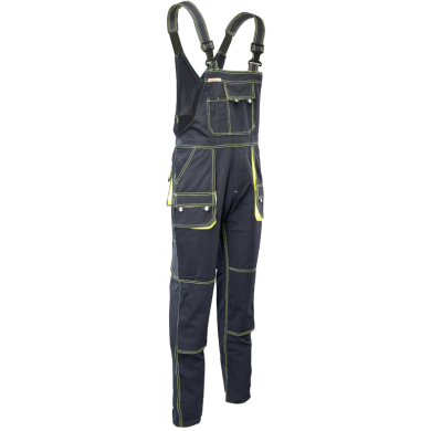 SPODNIE ROBOCZE POLSTAR BRIXTON SPARK ASOG OGRODNICZKI GRANATOWO-ŻÓŁTE