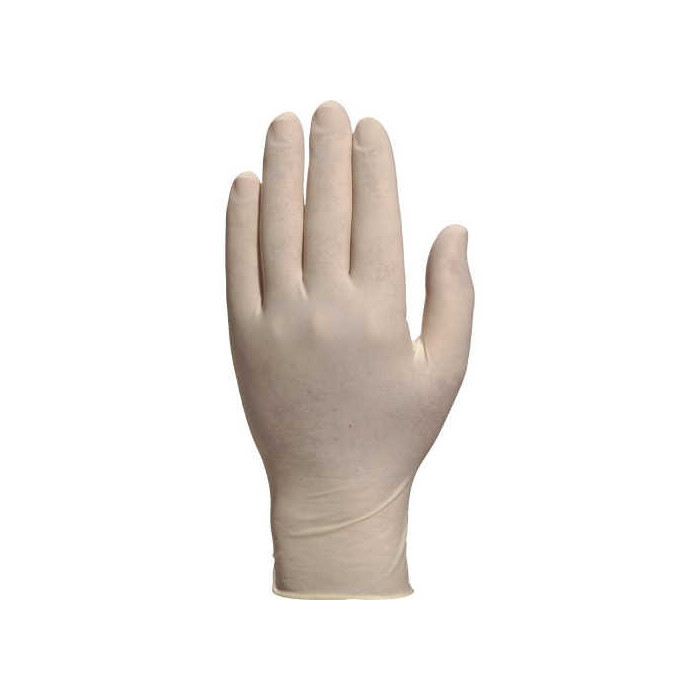 RĘKAWICE JEDNORAZOWE LATEKSOWE NATURALNE CHLOROWANE 24 CM DO KONTAKTU Z ŻYWNOŚCIĄ KOMFORTOWE ELASTYCZNE