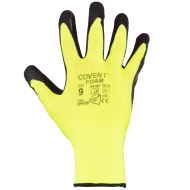 RĘKAWICE ROBOCZE POLSTAR COVENT FOAM Kat.2 RCFB Z DZIANINY POWLEKANE LATEKSEM ŻÓŁTE