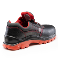 PÓŁBUTY ROBOCZE MAX-POPULAR BMRP S1 SRC ZE SKÓRY DWOINOWEJ CZARNO-CZERWONE