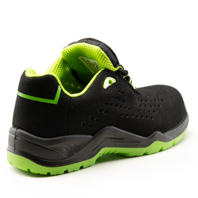 PÓŁBUTY ROBOCZE BEARFIELD K11 S1 SRC Z MIKROFIBRY CZARNO-ZIELONE