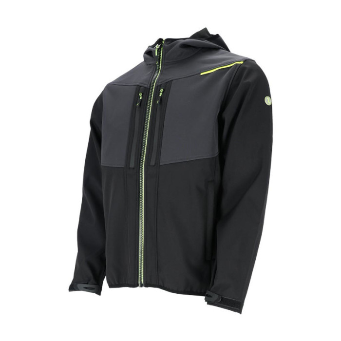 KURTKA ROBOCZA SOFTSHELL REIS GULF Z KAPTUREM DO PRACY SPORTU CZARNO-SZARO-ŻÓŁTA KURTKA ROBOCZA SOFTSHELL REIS GULF Z KAPTUREM DO PRACY SPORTU CZARNO-SZARO-ŻÓŁTA