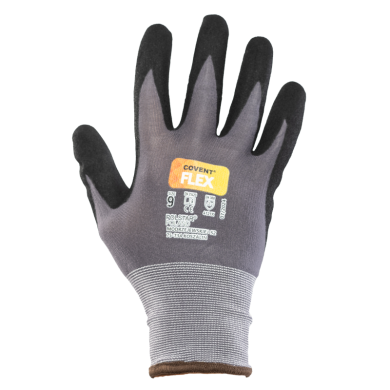 RĘKAWICE ROBOCZE POLSTAR COVENT FLEX RCFL NYLONOWE POWLEKANE NITRYLEM SZARE
