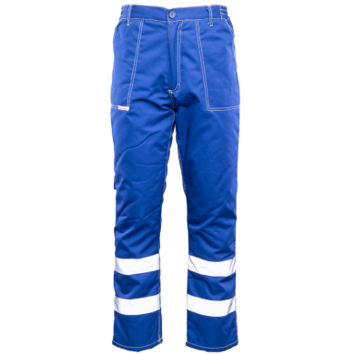 SPODNIE ROBOCZE POLSTAR BRIXTON SNOW OSSP DO PASA OCIEPLANE Z PASAMI ODBLASKOWYMI NIEBIESKIE