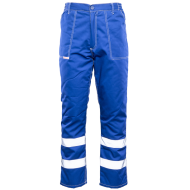 SPODNIE ROBOCZE POLSTAR BRIXTON SNOW OSSP DO PASA OCIEPLANE Z PASAMI ODBLASKOWYMI NIEBIESKIE