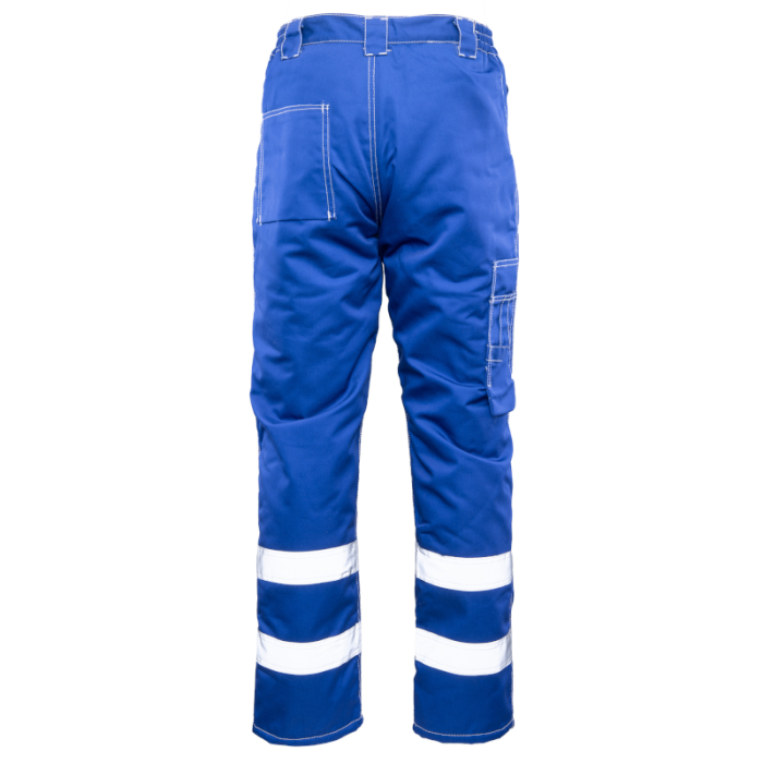 SPODNIE ROBOCZE POLSTAR BRIXTON SNOW OSSP DO PASA OCIEPLANE Z PASAMI ODBLASKOWYMI NIEBIESKIE