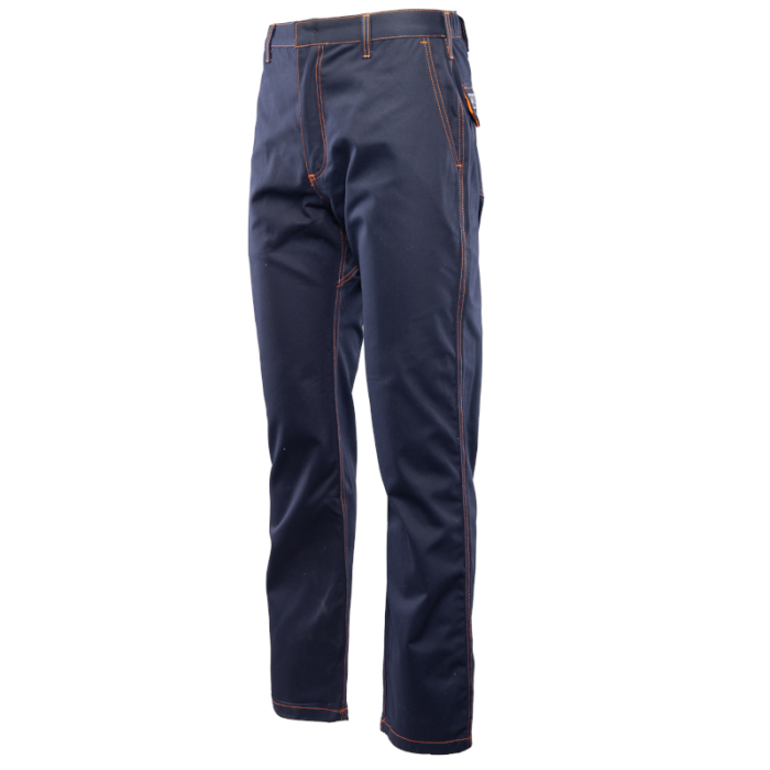 SPODNIE ROBOCZE POLSTAR PROFFLAM AOSP DO PASA ANTYSTATYCZNE 100% BAWEŁNA GRANATOWE