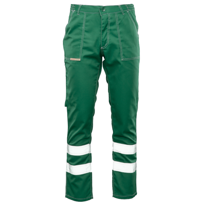 SPODNIE ROBOCZE POLSTAR BRIXTON CLASSIC ABSP DO PASA Z PASAMI ODBLASKOWYMI ZIELONE