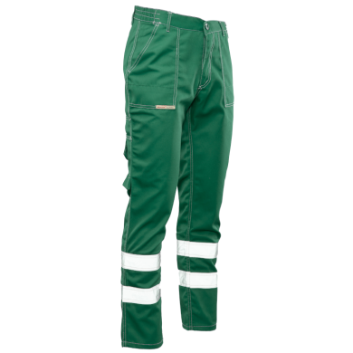 SPODNIE ROBOCZE POLSTAR BRIXTON CLASSIC ABSP DO PASA Z PASAMI ODBLASKOWYMI ZIELONE