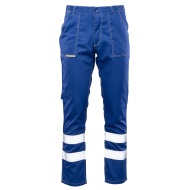 SPODNIE ROBOCZE POLSTAR BRIXTON CLASSIC ABSP DO PASA Z PASAMI ODBLASKOWYMI NIEBIESKIE