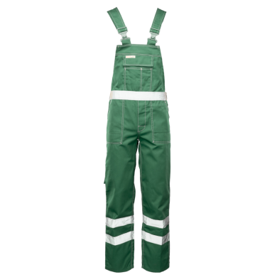 SPODNIE ROBOCZE POLSTAR BRIXTON CLASSIC ABOG OGRODNICZKI Z PASAMI ODBLASKOWMI ZIELONE