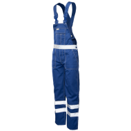 SPODNIE ROBOCZE POLSTAR BRIXTON CLASSIC ABOG OGRODNICZKI Z PASAMI ODBLASKOWMI NIEBIESKIE
