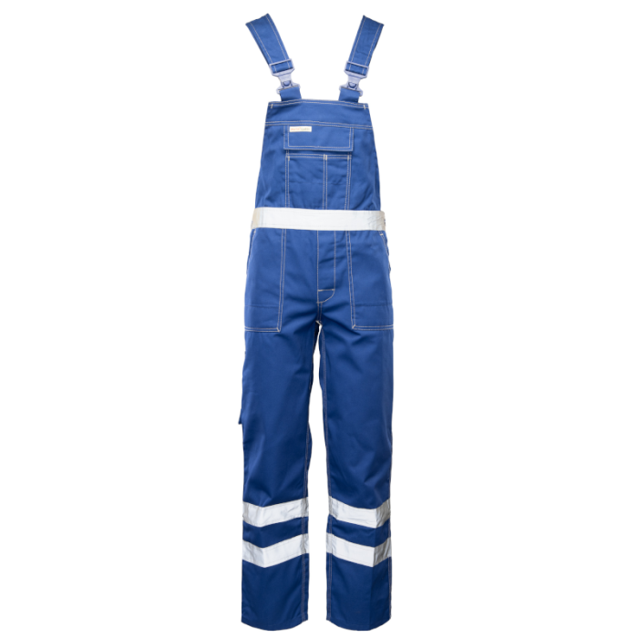 SPODNIE ROBOCZE POLSTAR BRIXTON CLASSIC ABOG OGRODNICZKI Z PASAMI ODBLASKOWMI NIEBIESKIE