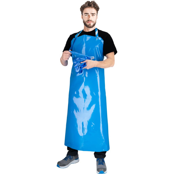 FARTUCH ROBOCZY PRZEDNI REIS  Z TPU NIEBIESKI