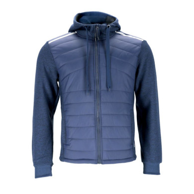 BLUZA ROBOCZA REIS DOHBRID PIKOWANA REGULAR Z KAPTUREM GRANATOWA