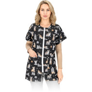 FARTUCH ROBOCZY REIS TUNIKA DAMSKA NA ZAMEK WZÓR PIESKI