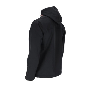 KURTKA ROBOCZA REIS ROBIN SOFTSHELL Z KAPTUREM CZARNO-CZERWONA
