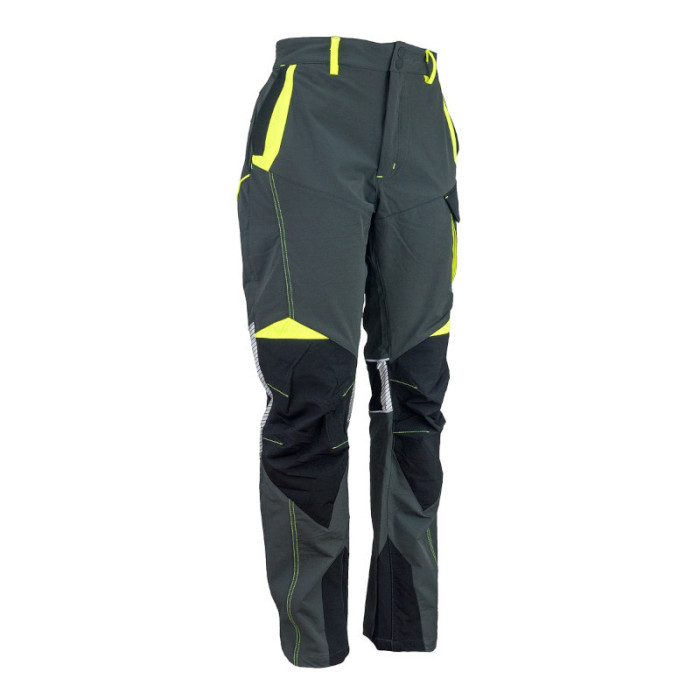 SPODNIE ROBOCZE URGENT 761 DO PASA Z KIESZENIAMI SZARO-CZARNO-ŻÓŁTE