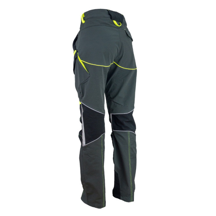 SPODNIE ROBOCZE URGENT 761 DO PASA Z KIESZENIAMI SZARO-CZARNO-ŻÓŁTE