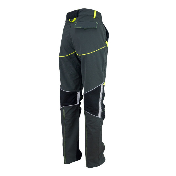 SPODNIE ROBOCZE URGENT 761 DO PASA Z KIESZENIAMI SZARO-CZARNO-ŻÓŁTE