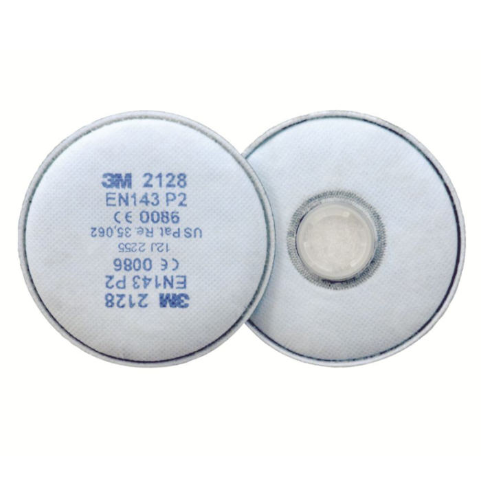 FILTR PRZECIWPYŁOWY 3M 2128 P2R OCHRONNY, GAZY, PARA, CZĄSTKI, NISKI OPÓR ODDYCHANIA, KOMPLET